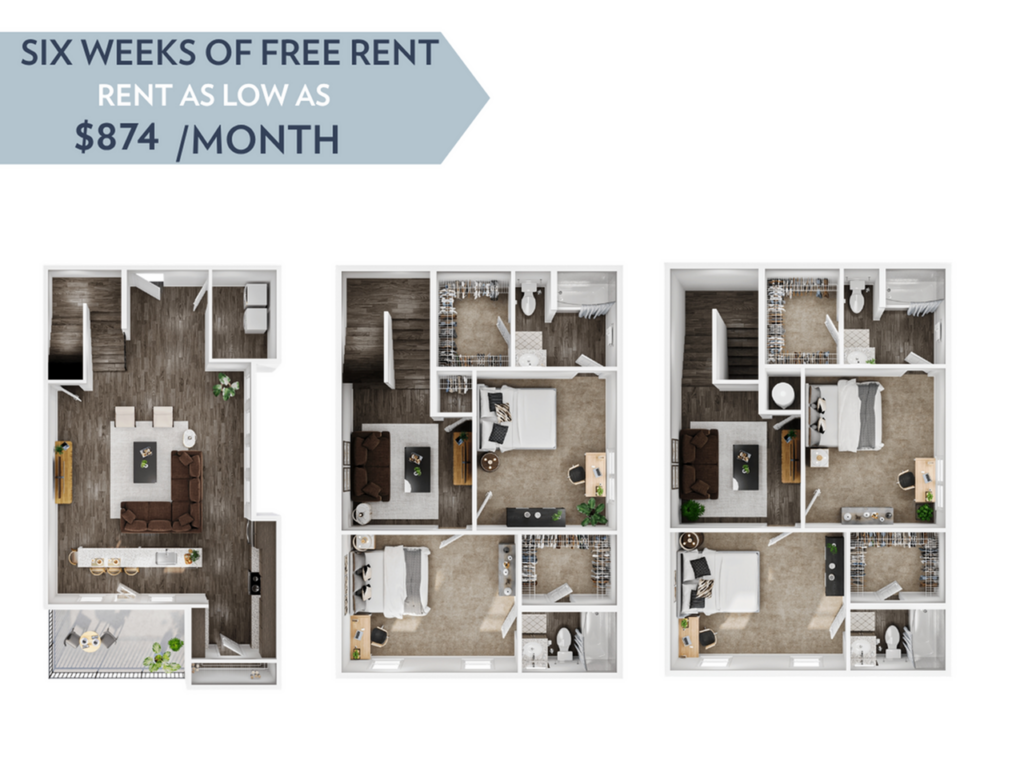 4BR/4BA – Townhome Skyline