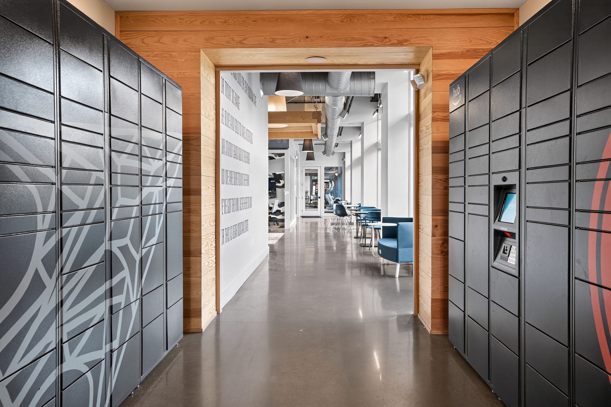 Amazon Hub package lockers at The Arrow